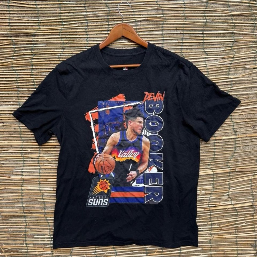 NBA Devin Booker Phoenix Suns Graphic‎ Tee Tshirt Black Size XL
